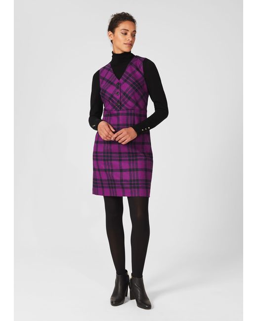 Hobbs Purple Mary Wool Dress