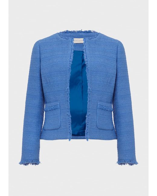 Hobbs Blue Kathleen Boucle Jacket