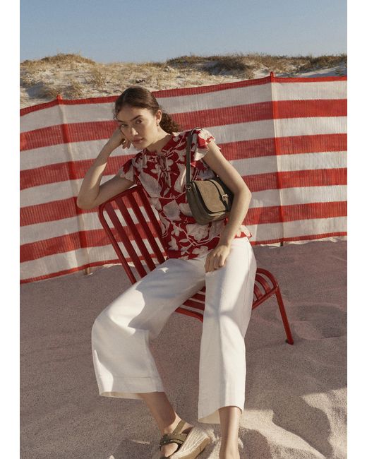 Hobbs Red Sadie Blouse