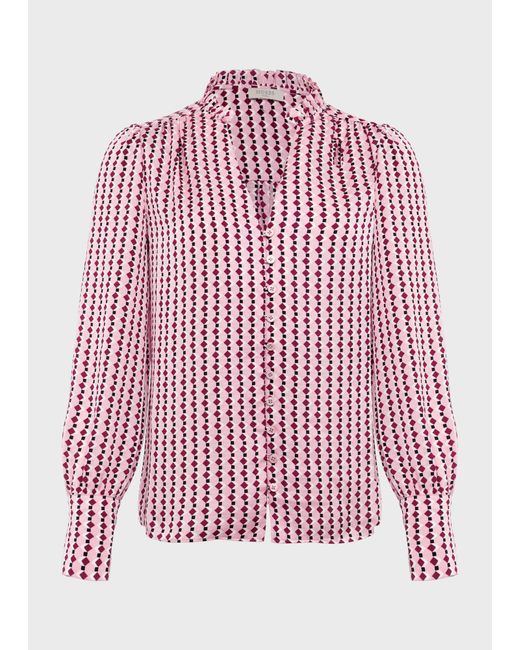 Hobbs Red Darcey Blouse
