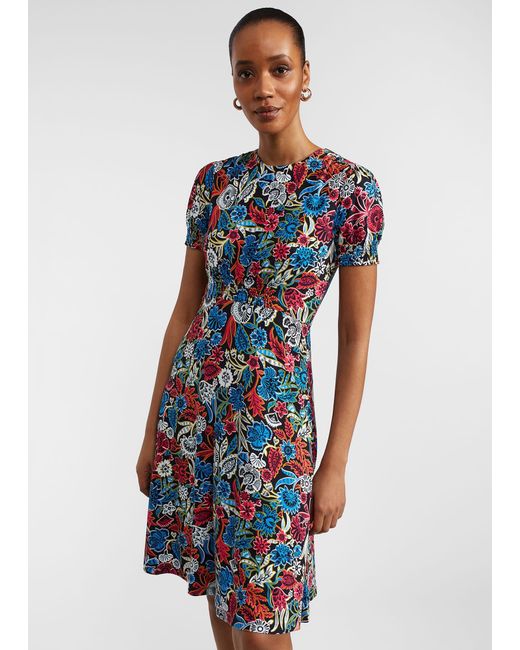 Hobbs Blue Petite Rima Dress