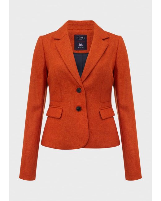 Hobbs Orange Petite Hackness Wool Jacket