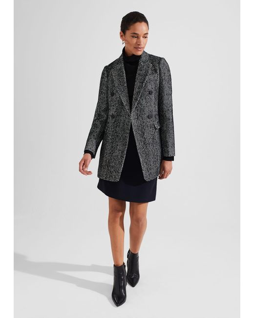 Hobbs Black Skye Coat With Wool