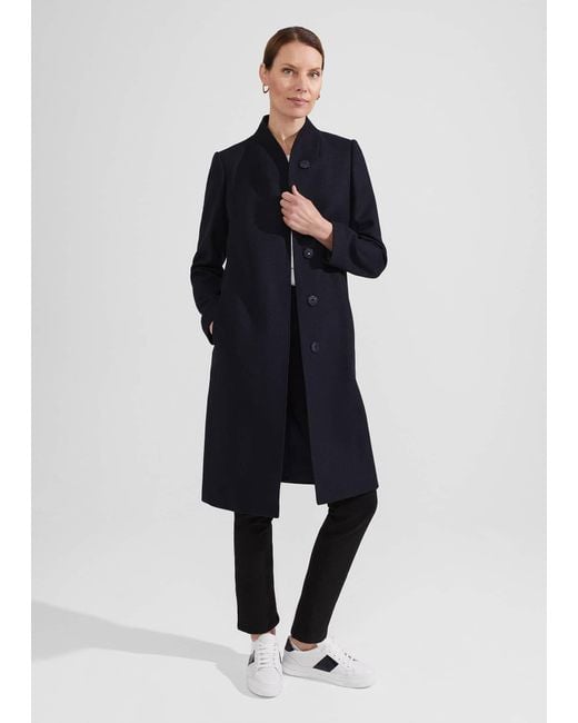 Hobbs Blue Millie Wool Coat