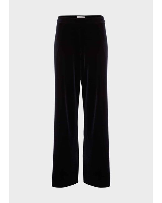 Hobbs Black Viviene Velvet Trousers