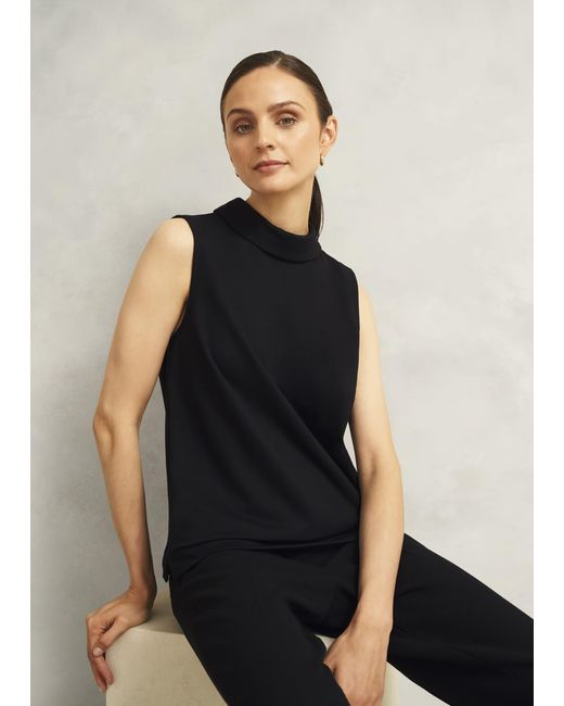 Hobbs Clarice Roll Neck Sleeveless Top in Black Lyst UK