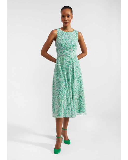 Hobbs Green Jess Fit And Flare Dress