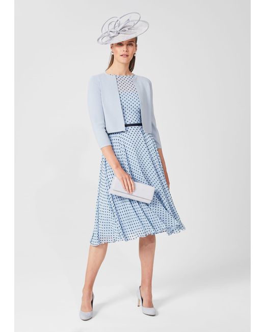 Hobbs navy outlet spot dress