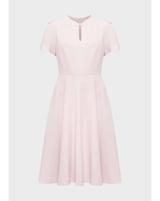 Hobbs White Chara Fit And Flare Dress