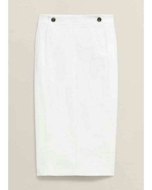 Hobbs White Kimmi Skirt