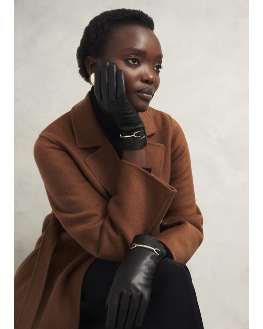 Hobbs Black Tara Leather Gloves