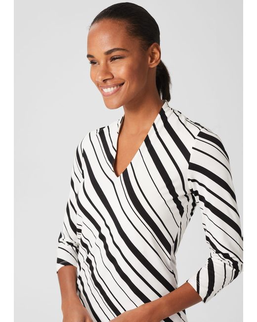 Hobbs White Aimee Printed Top