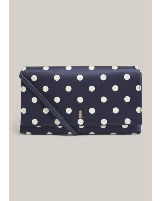 Hobbs Blue Renata Polka Dot Clutch