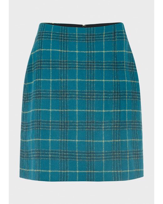 Hobbs Multicolor Amaris A Line Wool Skirt