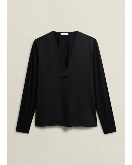Hobbs Black Danika Blouse