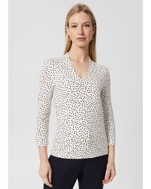 Hobbs White 'Aimee Printed Top