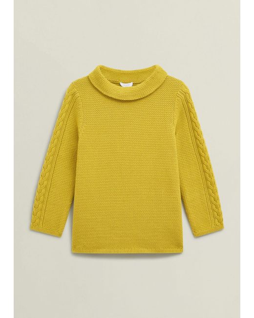 Hobbs Yellow Camilla Cotton Jumper
