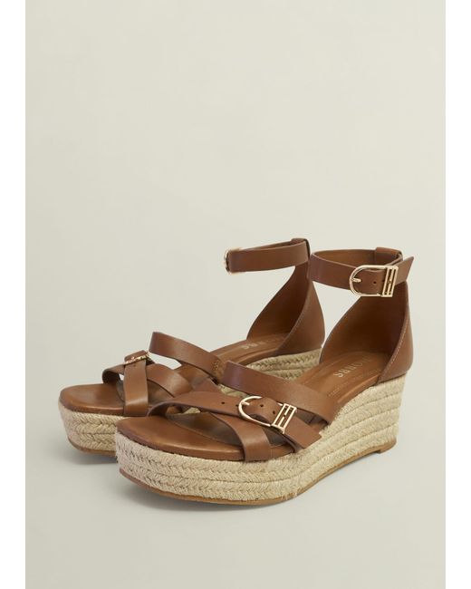 Hobbs Natural Paloma Leather Espadrilles