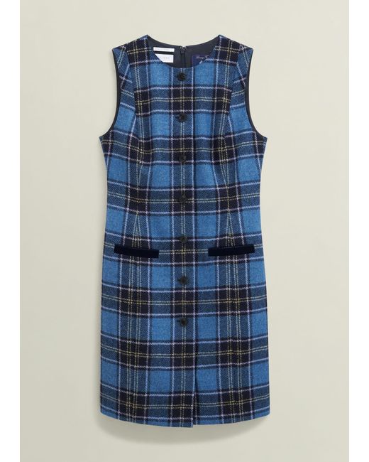 Hobbs Blue Joella Wool Dress