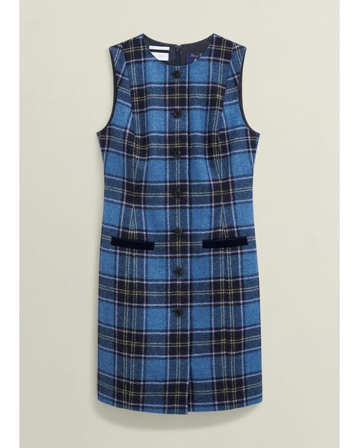 Hobbs Blue Joella Wool Dress