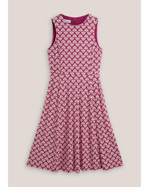 Hobbs Pink Petite Lisa Jersey Dress