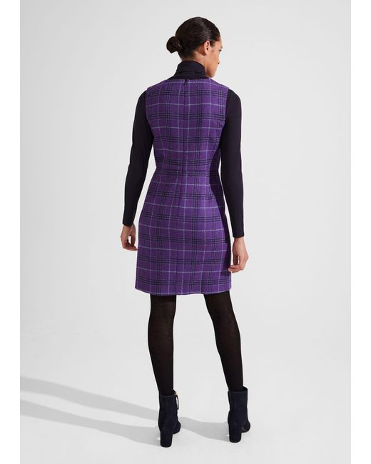Hobbs Purple Avery Wool Dress