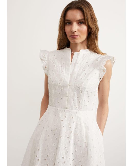 Hobbs White Sulby Dress