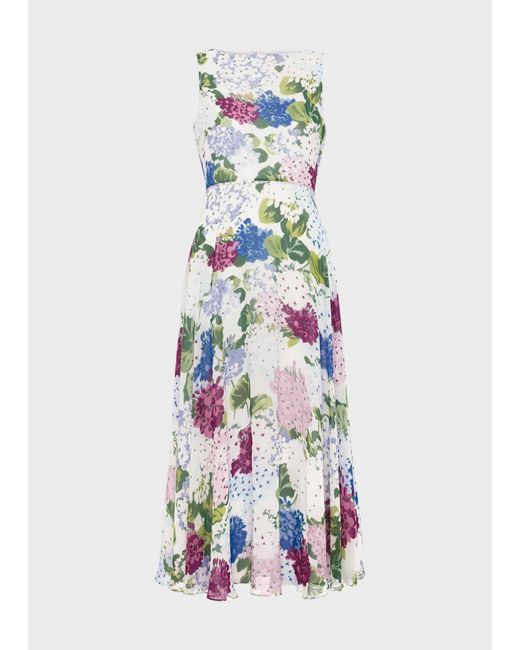 Hobbs White Petite Carly Floral Dress