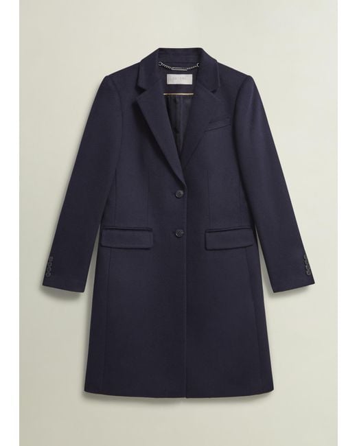 Hobbs Blue Cavendish Wool Coat