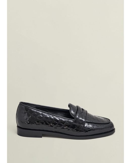 Hobbs Black Lillian Leather Loafers