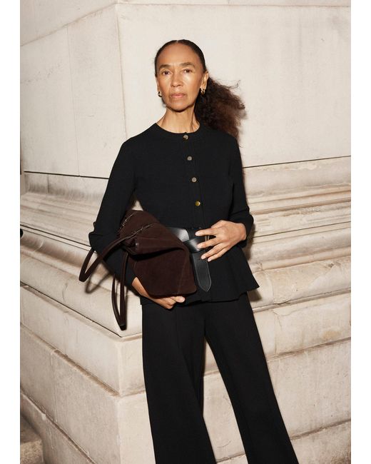 Hobbs Natural Bridget Peplum Knitted Jacket