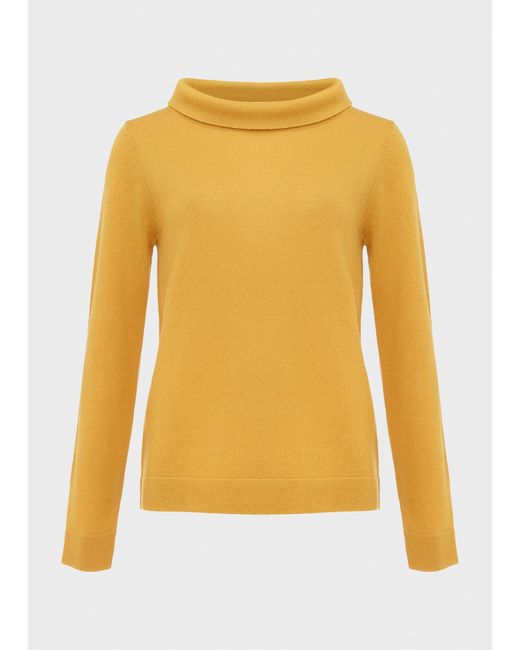 Hobbs Yellow Audrey Wool Cashmere Jumper