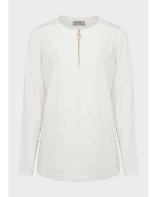 Hobbs White Kelsey Tunic Top