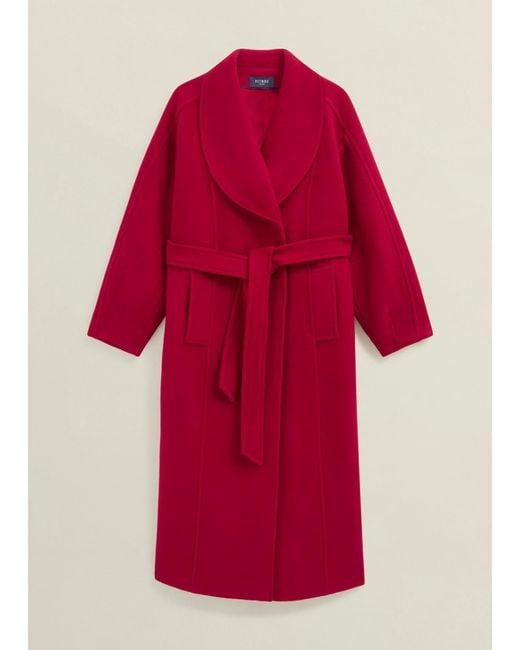 Hobbs Red Lambeth Wool Blend Coat