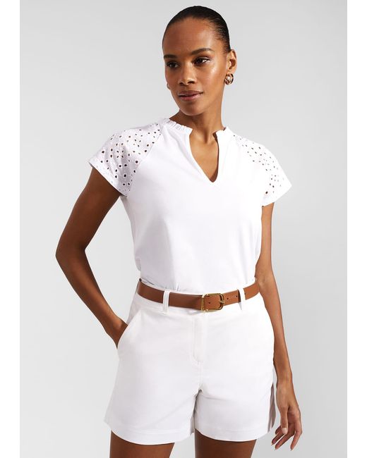 Hobbs White Carla Shorts