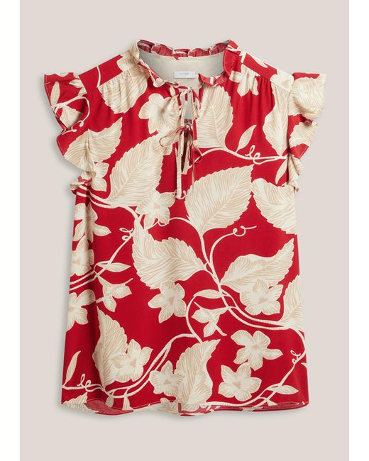 Hobbs Red Sadie Blouse