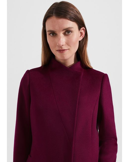 Hobbs Purple Marissa Wool Coat