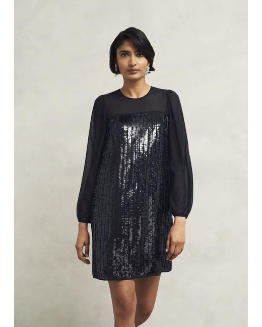 Hobbs Blue Zariah Sequin Dress