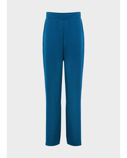 Hobbs Blue Judith Satin Trousers