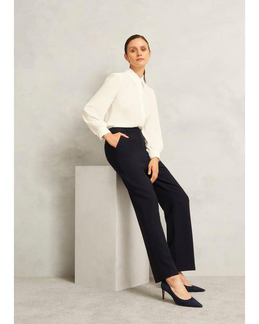 Hobbs Natural Ivy Straight Trousers