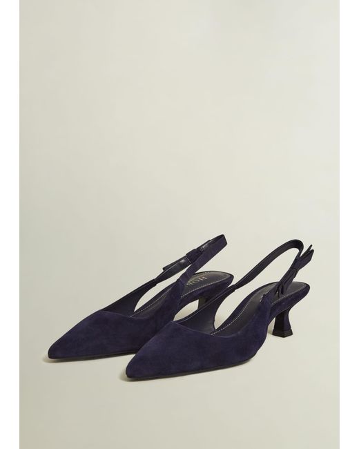 Hobbs Blue Safia Suede Slingbacks