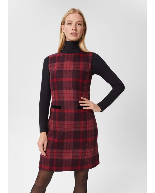 Hobbs Red Margot Wool Dress