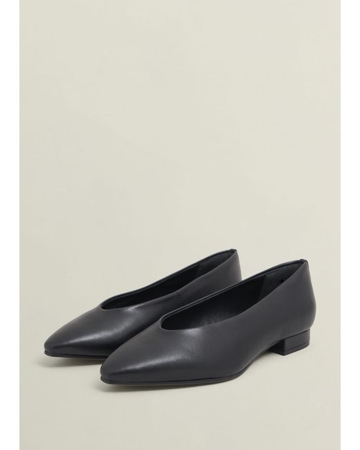 Hobbs Black Asher Leather Ballerinas