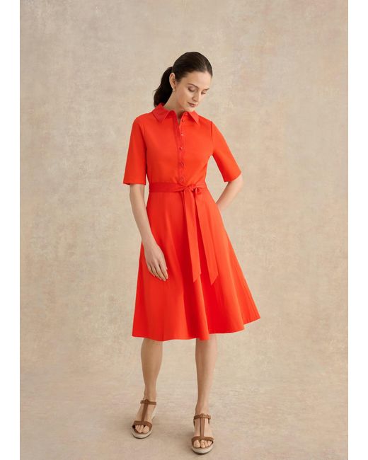 Hobbs Red Loretta Shirt Dress
