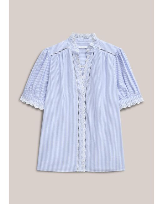 Hobbs Blue Naima Blouse
