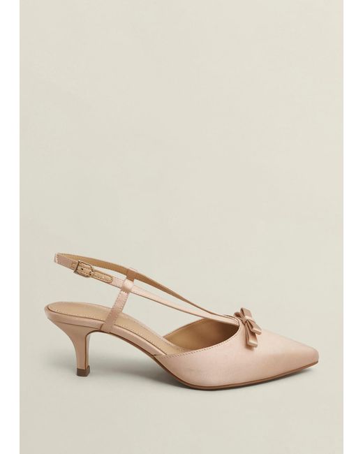 Hobbs Natural Macie Satin Bow Slingbacks