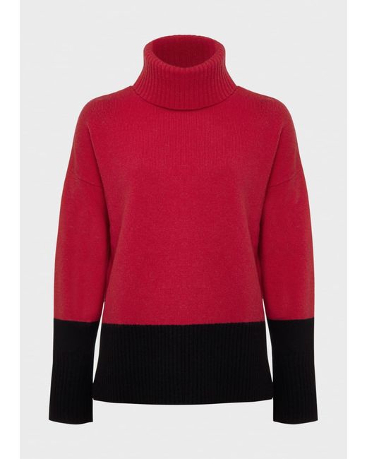 Hobbs Red Melodie Merino Wool Jumper