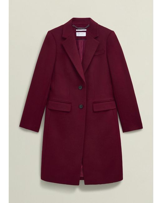 Hobbs Red Petite Cavendish Wool Coat