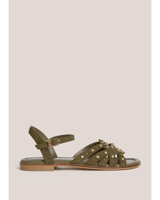 Hobbs Yellow Emerson Suede Sandals
