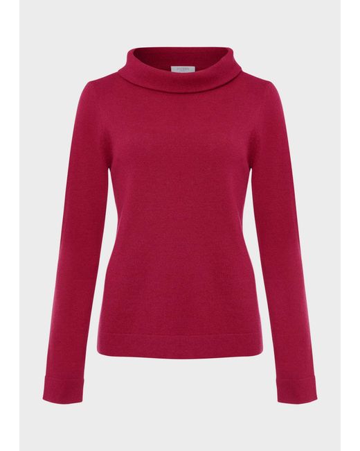 Hobbs Red Audrey Wool Cashmere Jumper